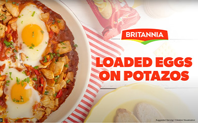 بيض محمل بالبطاطس